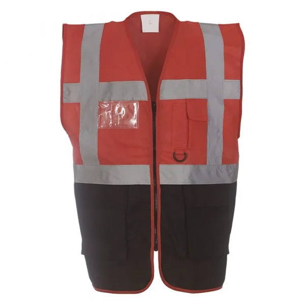 gilet-multifonction-yoko-haute-visibilite-rouge-noir