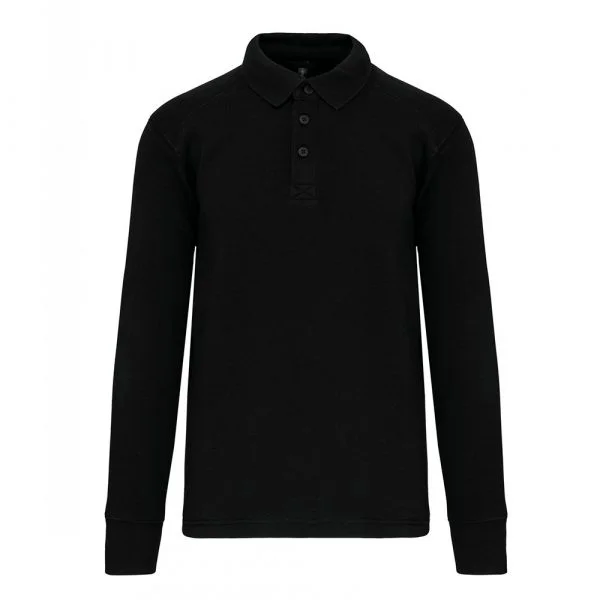 sweat-shirt-col-polo-homme-noir
