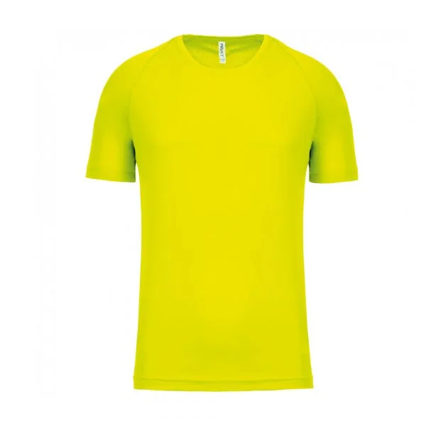 t-shirt-de-sport-homme-proact-manches-courtes-jaune-fluorescent
