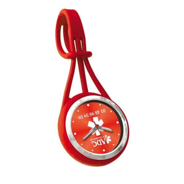 montre-avec-attache-silicone-nurse rouge