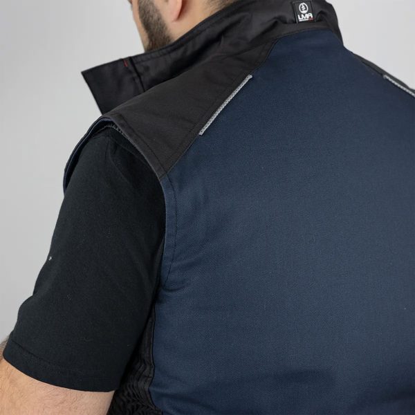 Bodywarmer-LMA-Pleiade-bicolore-zoom-matiere