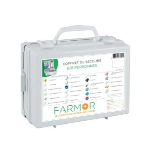 Coffret de secours Multirisques FARMOR en ABS 6/8 personnes