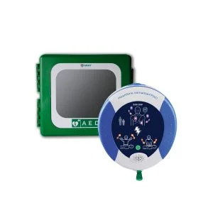 Défibrillateur automatique FARMOR avec son armoire extérieur