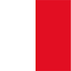Casquette K-Up Orlando 6 panneaux coton Blanc-rouge
