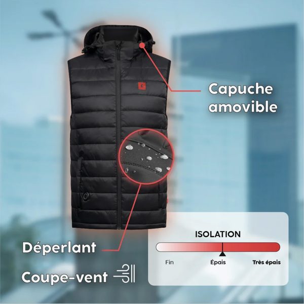 Doudoune G-Heat Evo Chauffante homme sans manches caractéristiques