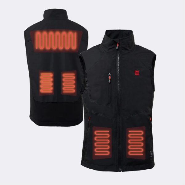 Gilet G-Heat chauffant homme sans manches chaleur mannequin dos et devant Gilet G-Heat chauffant homme sans manches chaleur mannequin dos et devant
