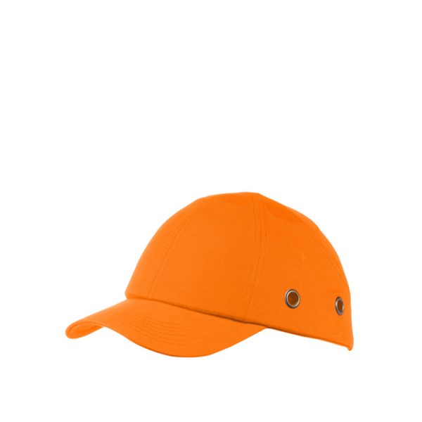 Casquette anti-heurt coque abs visière courte orange fluo - HG913OHV