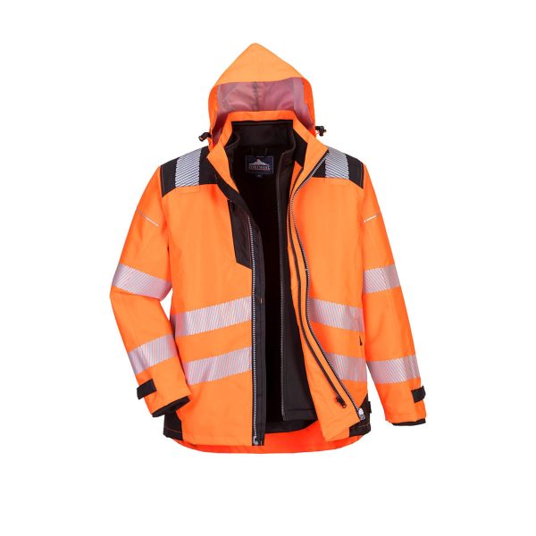 Parka PW365 Portwest 3-en-1 HV orange face Parka PW365 Portwest 3-en-1 HV orange face