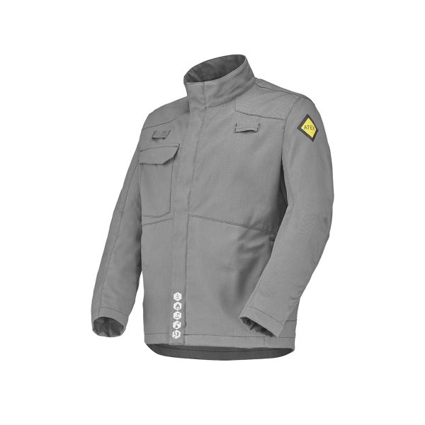 Blouson de travail CEPOVETT SAFETY Etna multirisques gris acier coté