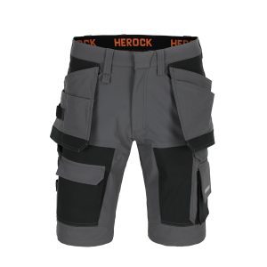 Bermuda-de-travail-Herock-SPOKI-stretch-4-sens-déperlant-multi-poches-anthracite