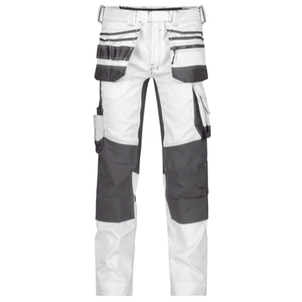 Pantalon-de-travail-DASSY-Flux-Painters-stretch-poches-genoux-Cordura®-peintre-blanc