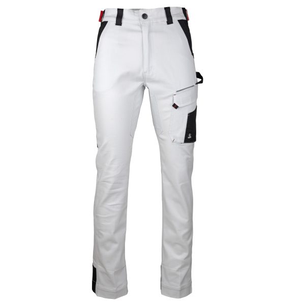 Pantalon de travail LMA Pulsar renforcé stretch multipoches Blanc-1900-CRISTALLIN