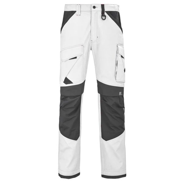 Pantalon-de-travail-Lafont-Ruler-L3-stretch-poches-genouillères-BLANC