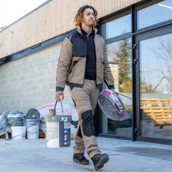 Pantalon-de-travail-stretch-avec-poches-genouillères-zéro-métal-priam chantier