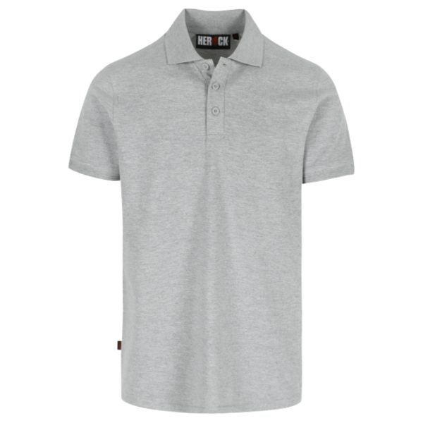 Polo-de-travail-Herock-Levor-manches-courtes-coton-gris