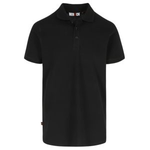 Polo-de-travail-Herock-Levor-manches-courtes-coton-noir