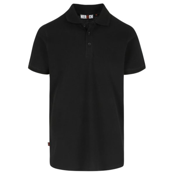 Polo-de-travail-Herock-Levor-manches-courtes-coton-noir