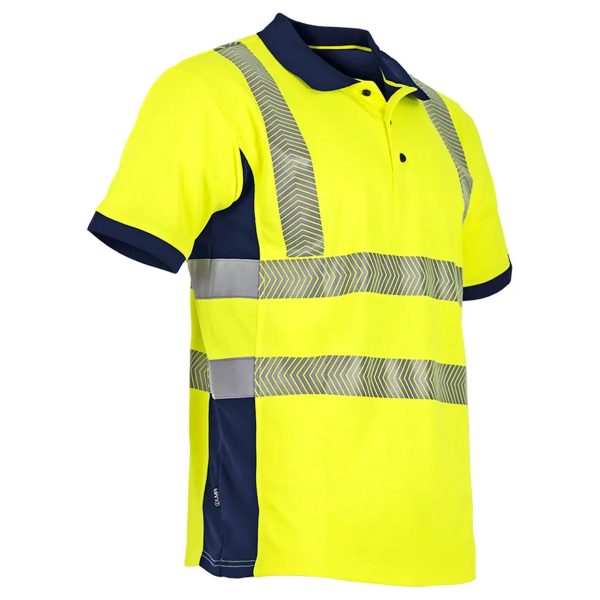 Polo-de-travail-haute-visibilité-LMA-VISION-PREVOYANCE-respirant-anti-UV-personnalisable-jaune