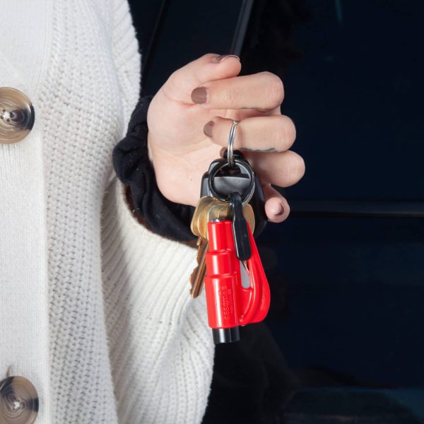 Porte-clef-Brise-vitre--pare-brise-(Outil-d'évacuation-voiture-)-Resqme-rouge-porte-clé