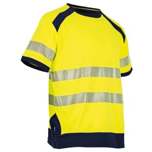 T-shirt-de-travail-LMA-HALOGENE-haute-visibilité-respirant-anti-UV-JAUNE-fluo