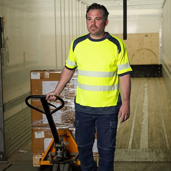 T-shirt-de-travail-LMA-HALOGENE-haute-visibilité-respirant-anti-UV-JAUNE-fluo-livreur T-shirt-de-travail-LMA-HALOGENE-haute-visibilité-respirant-anti-UV-JAUNE-fluo-livreur