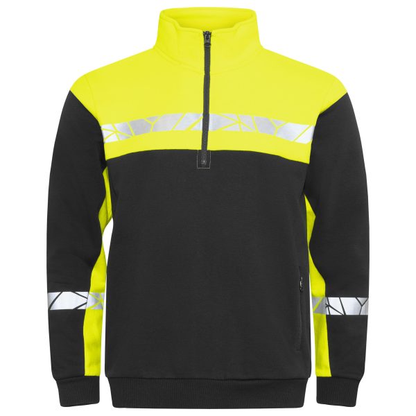 7102-PROGRESSION-SWEATSHIRT-12-ZIP-jaune-fluo-homme 7102-PROGRESSION-SWEATSHIRT-12-ZIP-jaune-fluo-homme