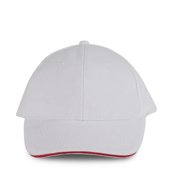 Casquette-K-Up-Orlando-6-panneaux-coton-blanc--rouge Casquette-K-Up-Orlando-6-panneaux-coton-blanc--rouge