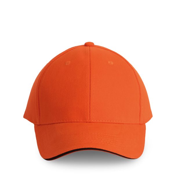 Casquette-K-Up-Orlando-6-panneaux-coton-orange-gris fonce Casquette-K-Up-Orlando-6-panneaux-coton-orange-gris fonce