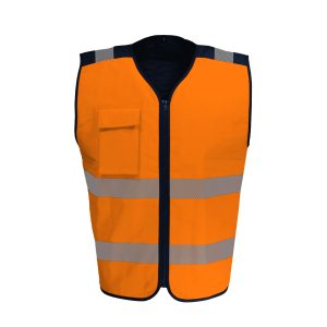 Gilet-rafraîchissant-haute-visibilité-Singer-GLASSO-orange-fluo-face